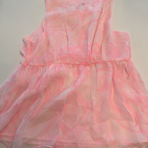 Milly pink white silk sleeveless top NWT 12 - Picture 9 of 9